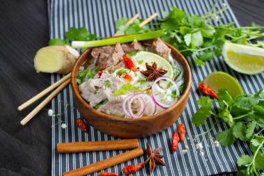 Classic Vietnamese pho bo soup