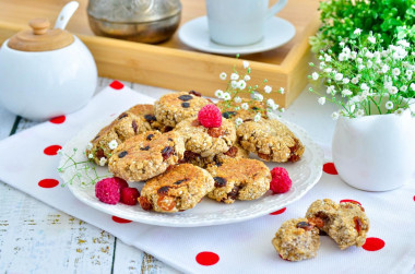 Oatmeal cookies made from banana and oatmeal