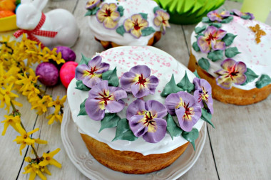 Air cake on custard dough