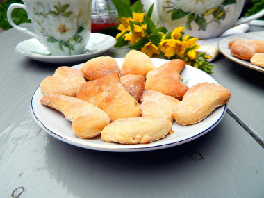 Homemade shortbread cookies on margarine