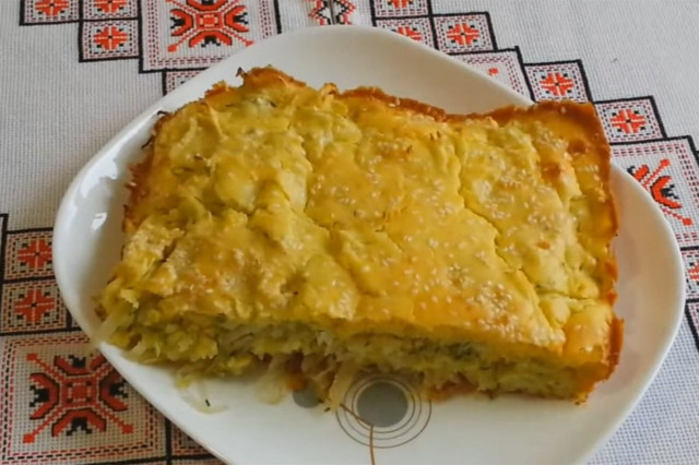 Hastily aspic cabbage pie