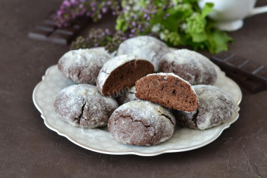 Homemade chocolate gingerbread cookies