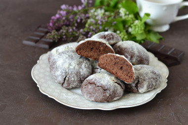 Homemade chocolate gingerbread cookies