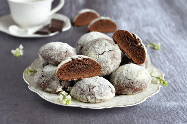 Homemade chocolate gingerbread cookies