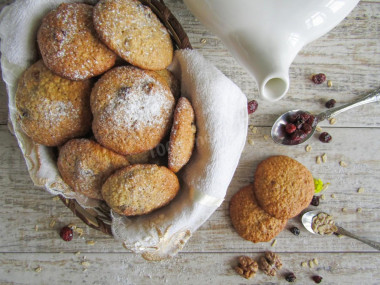 Oatmeal cookies on kefir