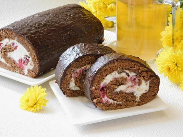 Chocolate sponge roll
