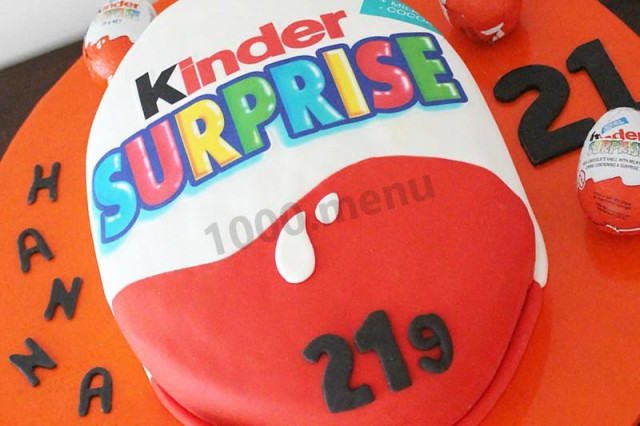Kinder Surprise Cake made of mastic
