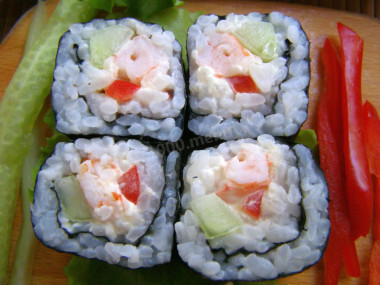 Rolls with homemade shrimp