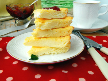 Cottage cheese casserole on kefir