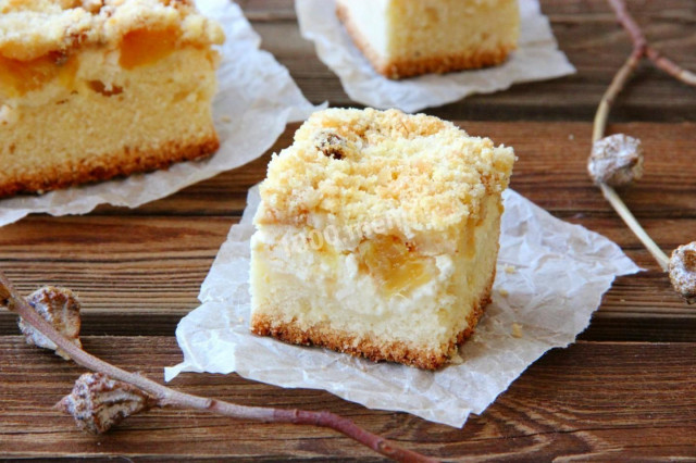 Pineapple and cottage cheese pie