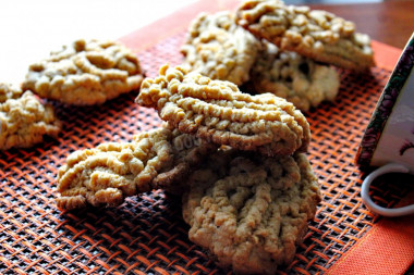 Homemade shortbread cookies through a meat grinder