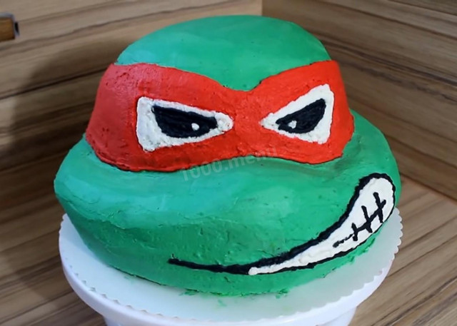 Ninja Turtles cake without mastic