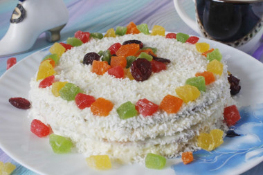 Cottage cheese sour cream cake