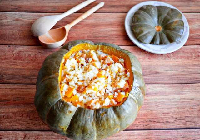 Pumpkin rice porridge