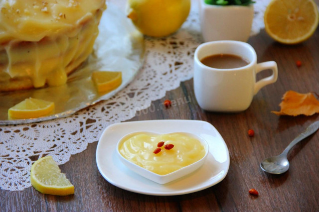 Lemon custard for cake