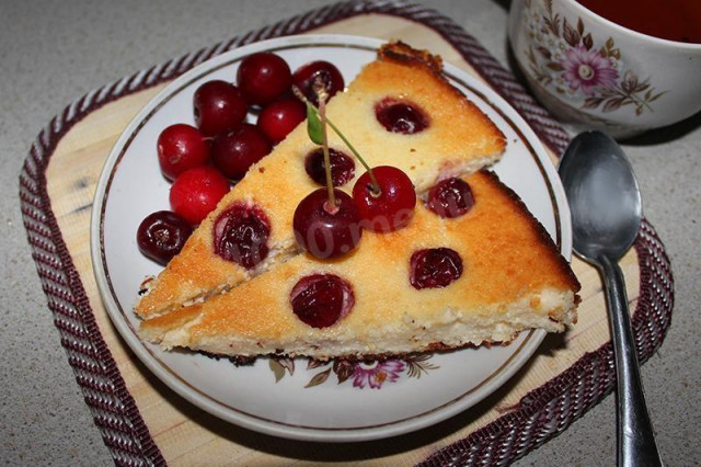 Cottage cheese casserole with cherries classic