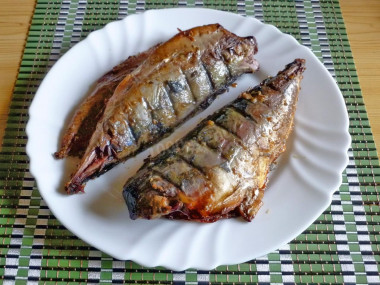 Barbecue fish in marinade