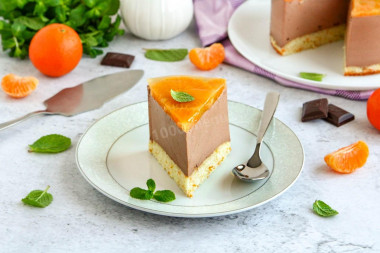 Mousse cake for beginners tangerine chocolate