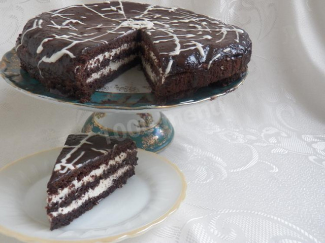 Chocolate-curd cake