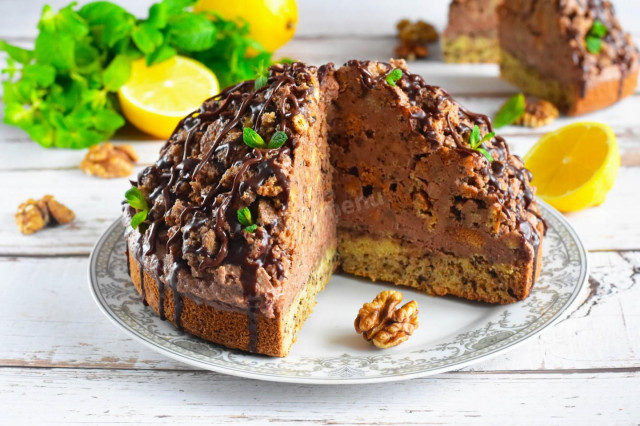 Cake Food of the Gods with walnuts