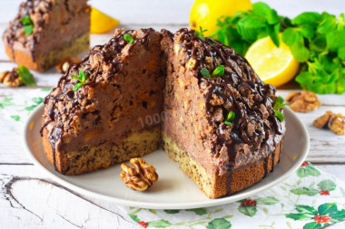 Cake Food of the Gods with walnuts