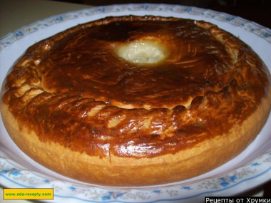 Tatar pie with meat and potatoes