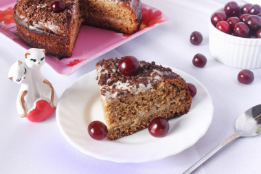 Cake with jam on kefir