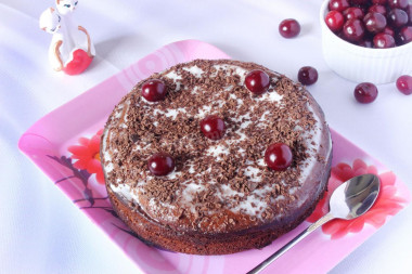 Cake with jam on kefir