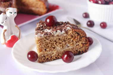 Cake with jam on kefir