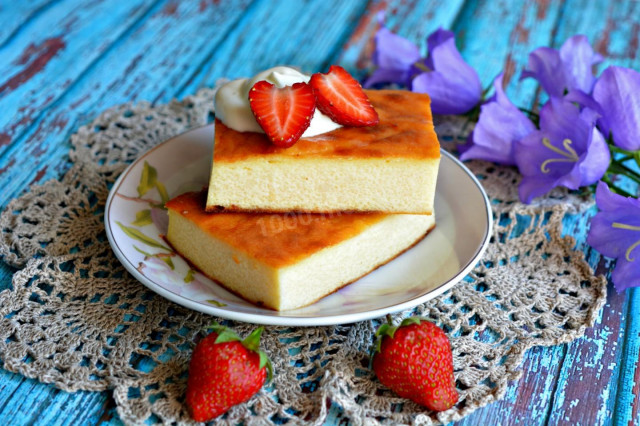 Cottage cheese casserole as in childhood