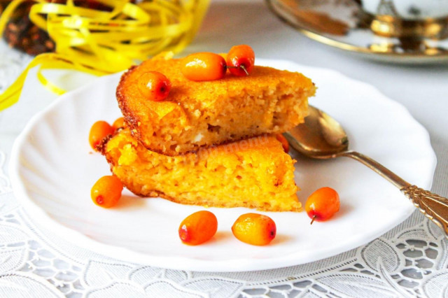 Pumpkin casserole with semolina