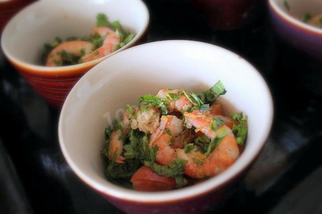 Shrimp with sauce