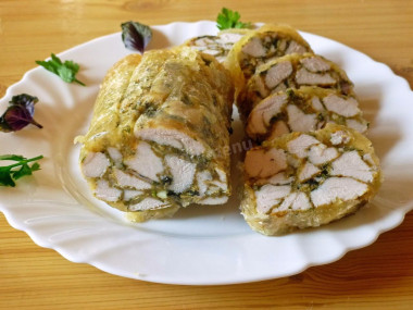 Marble chicken roll New Year's Eve