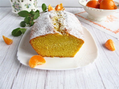 Tangerine cupcake with citrus peel