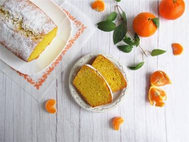 Tangerine cupcake with citrus peel