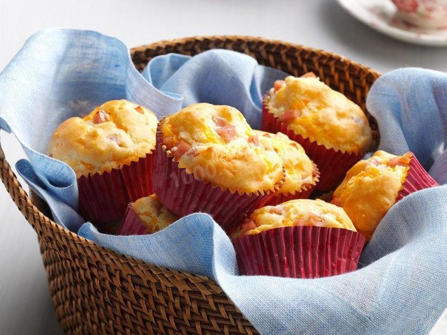 Muffins with sausage and cheese