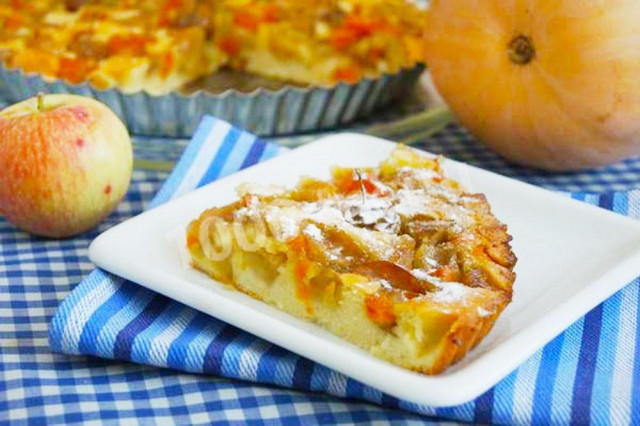 Pumpkin and apple pie