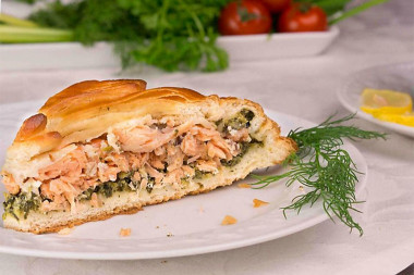 Cabbage and canned fish pie