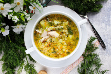 Chicken soup with stars