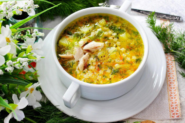 Chicken soup with stars