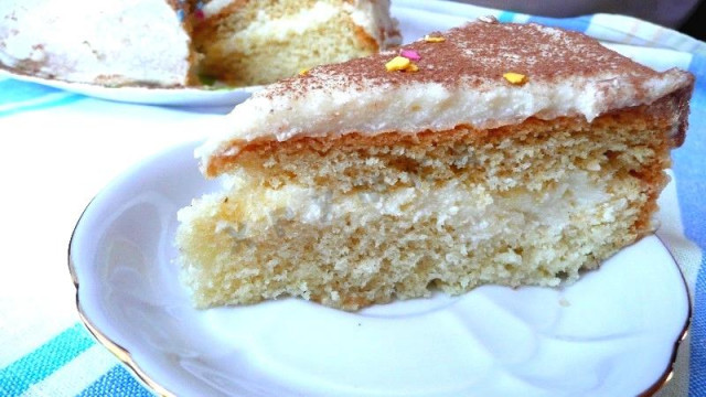 Simple two-layer sponge cake with impregnation
