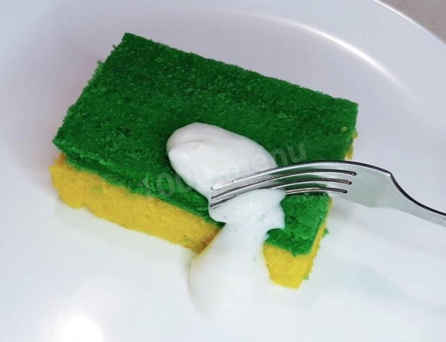Sponge cake for washing dishes