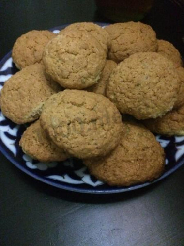 Simple oatmeal cookies with baking powder