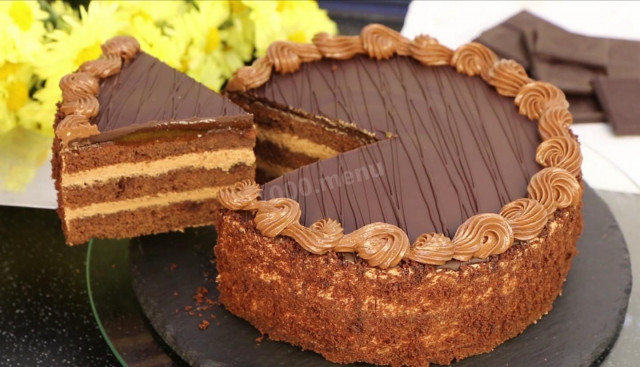 Chocolate cake with almond flour Prague
