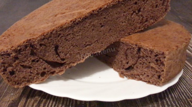 Simple chocolate sponge cake with cocoa powder