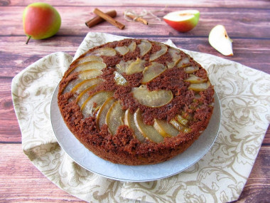 Chocolate charlotte with pears