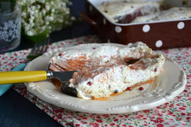 Trout steaks in cream