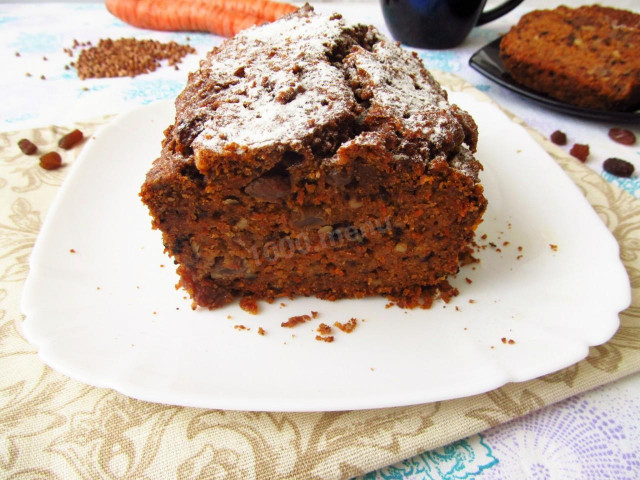 Carrot and buckwheat cupcake