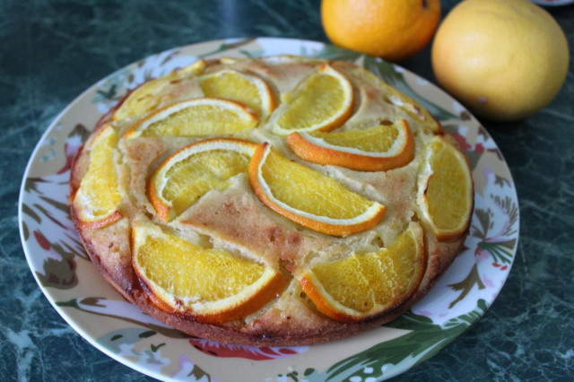 Pie with orange slices