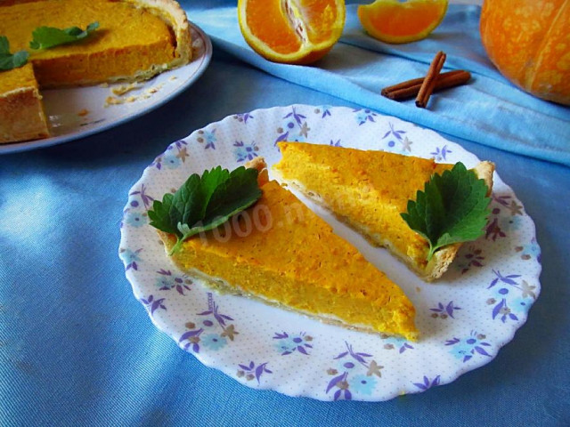 Pumpkin orange tart